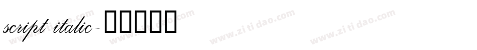 script italic字体转换